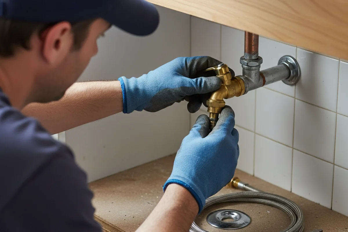 Shutoff valve and fitting work during Faucet and Fixture Repair in Mappsville